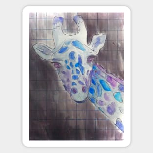 Blue Giraffe Sticker